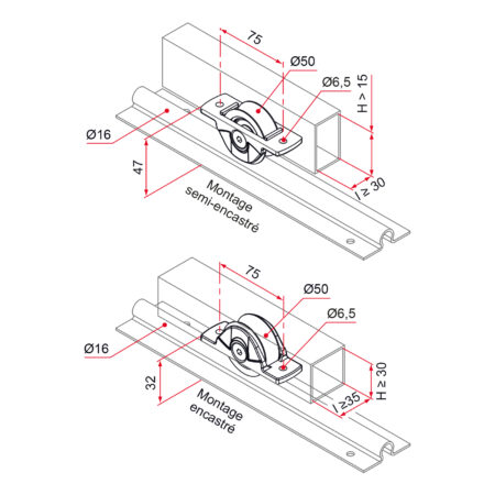 Rail de guidage supérieur – Tirard & Burgaud